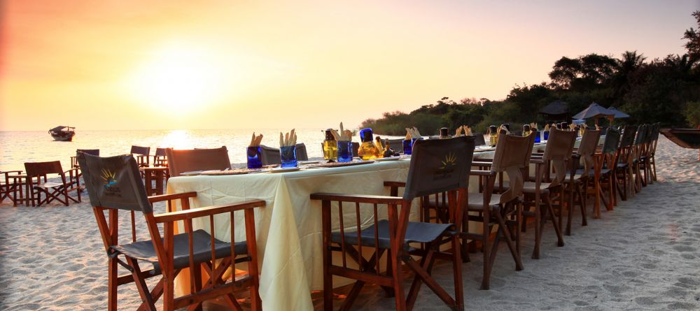 Dining on the beach at Kungwe Beach Lodge, Mahale Mountains National Park, Tanzania - Image 7