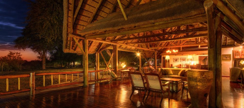 The lounge area at the Khwai River Lodge, Moremi Game Reserve, Botswana - Image 6