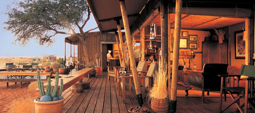 Patio with a stunning view at Wolwedans Dune Camp, NamibRand Nature Reserve, Namibia - Image 17