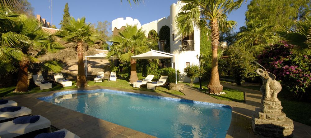 Swimming pool at Hotel Heinitzburg, Windhoek, Namibia - Image 1