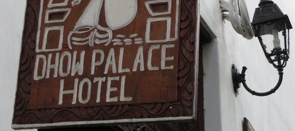 The entryway's sign at Dhow Palace Hotel, Zanzibar, Tanzania (Mango staff photo) - Image 2