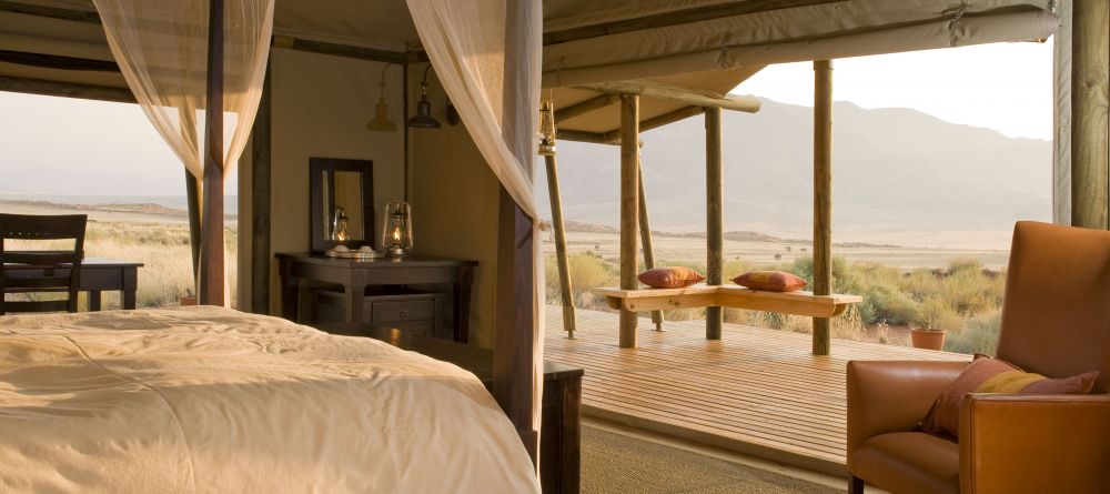 Tent interior at Wolwedans Dune Camp, NamibRand Nature Reserve, Namibia - Image 6