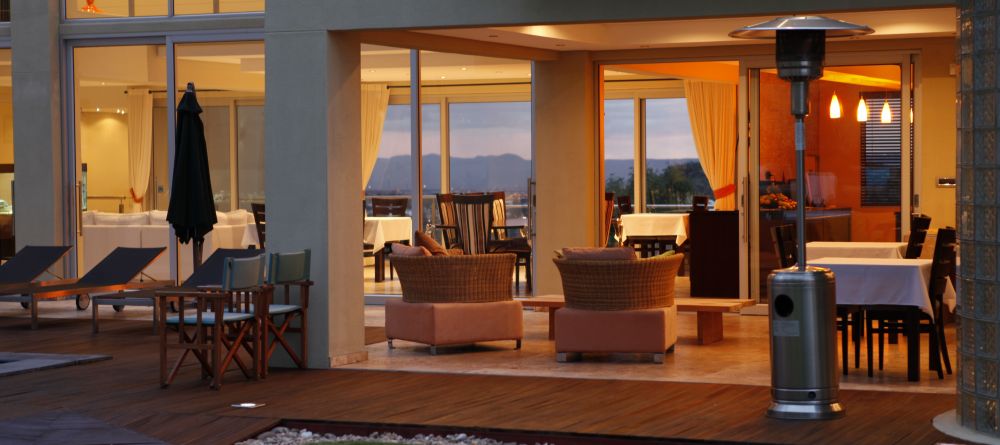 The outdoor lounge area at Vertigo Boutique Hotel, Windhoek, Namibia - Image 4
