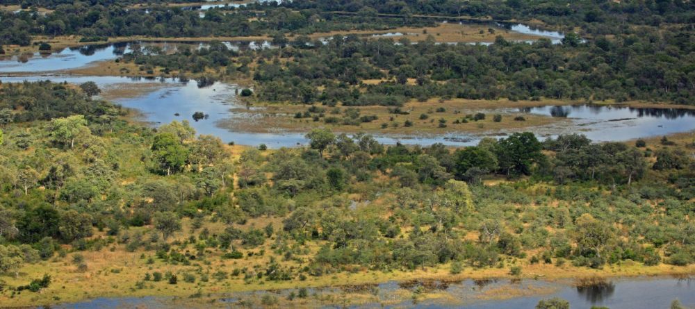 Aerial shot of wetlands at Selinda Canoe Trail, Linyati Wetlands, Botswana (Wilderness Safaris) - Image 6