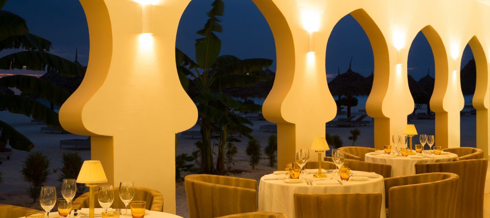 The beachfront dining area offers diverse cuisine at Gold Zanzibar Beach House & Spa, Zanzibar, Tanzania  - Image 18