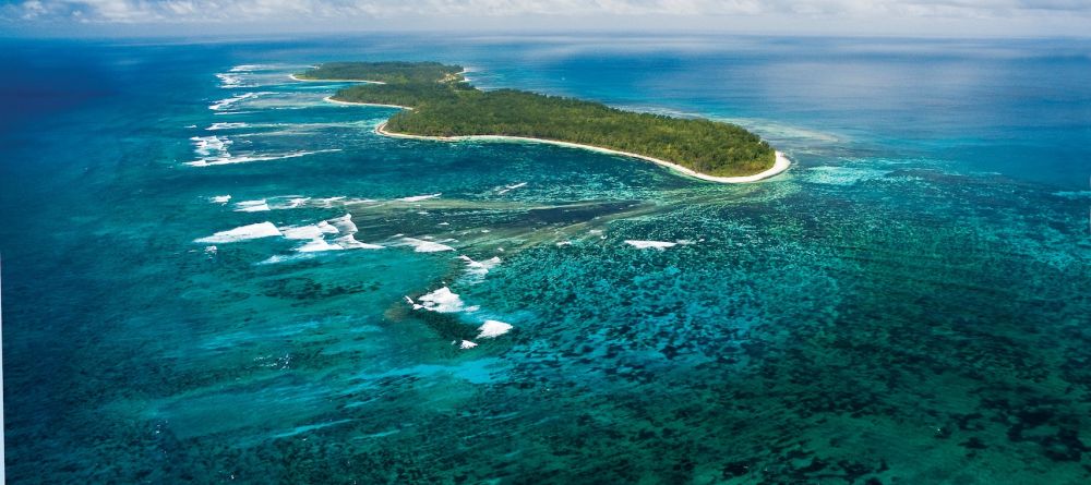 Aerial shot of the islands at Desroches Island Resort, Desroches Island, Seychelles - Image 1