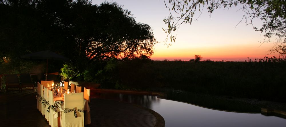Dining at sunset at Impalila Island Lodge, Caprivi Strip, Namibia - Image 5