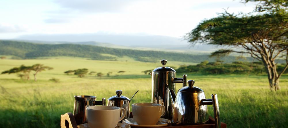 Morning coffee at Dunia Camp, Serengeti National Park, Tanzania - Image 1