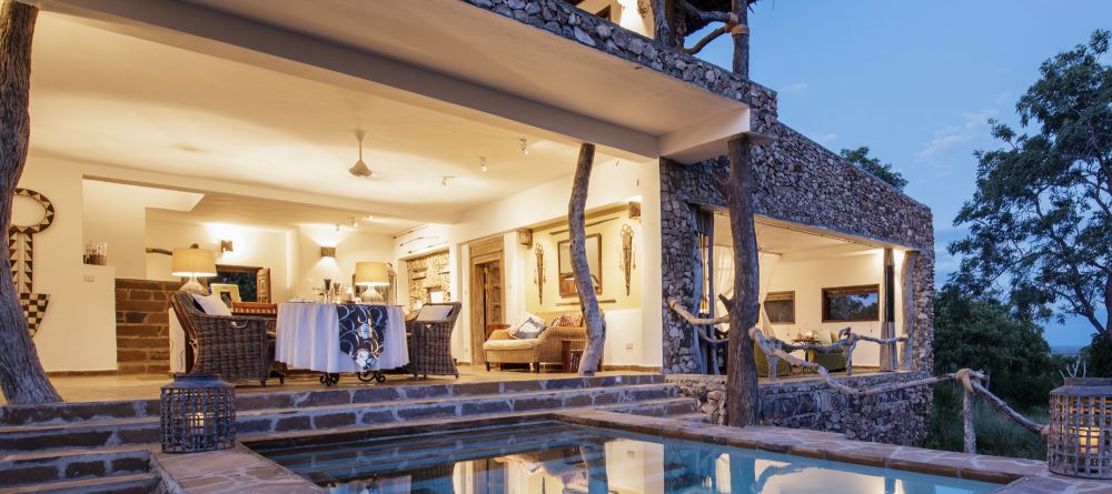 Exterior with the pool at Beho Beho, Selous National Park, Tanzania - Image 18