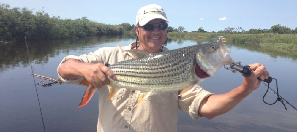 Fishing on the delta at Guma Lagoon Camp, Okavango Delta, Botswana - Image 15