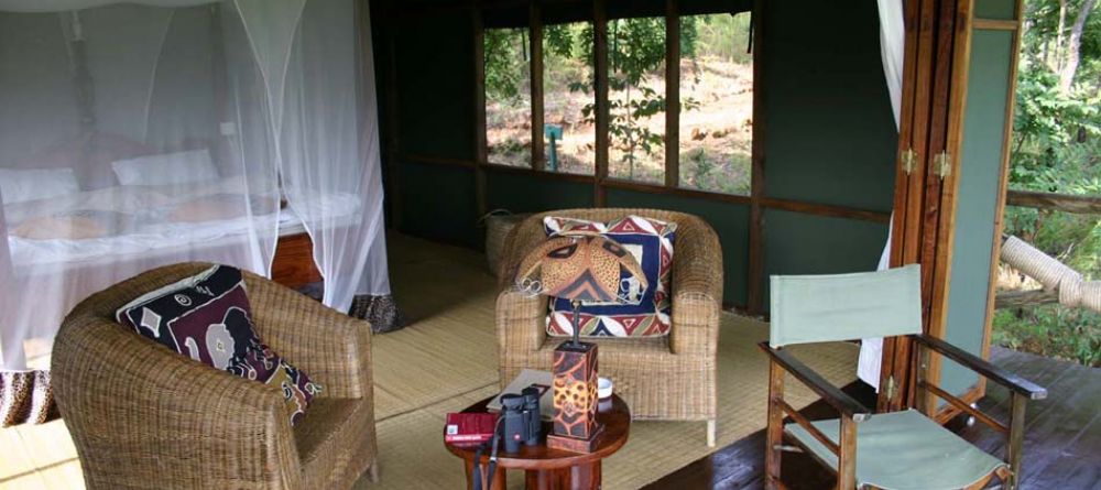 Honeymoon Banda interior at Sable Mountain Lodge, Selous National Park, Tanzania - Image 3