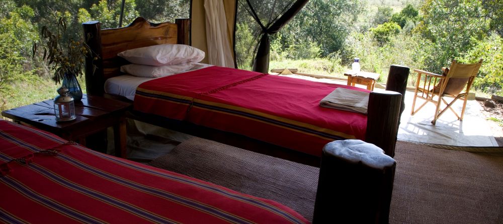 Twin tent interior at Offbeat Mara Camp, Masai Mara National Reserve, Kenya - Image 3