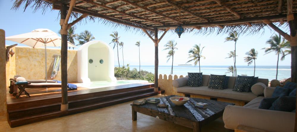 Shaded outdoor seating at Matemwe Retreat, Zanzibar, Tanzania - Image 1