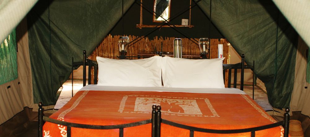 Tent interior at Lake Manze Tented Camp, Selous National Park, Tanzania - Image 5