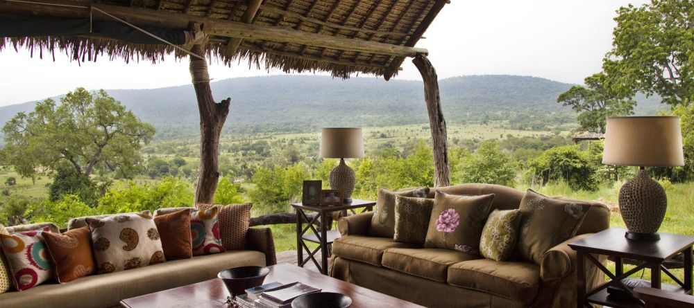 Open-air lounge at Beho Beho, Selous National Park, Tanzania - Image 11