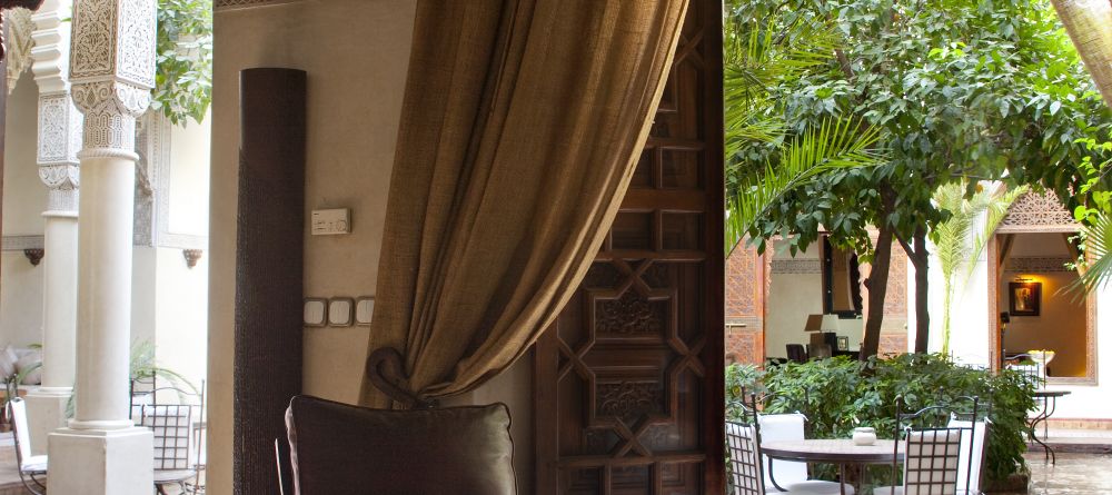 Lounge by main courtyard at Villa des Orangers, Marrakech, Morocco - Image 6