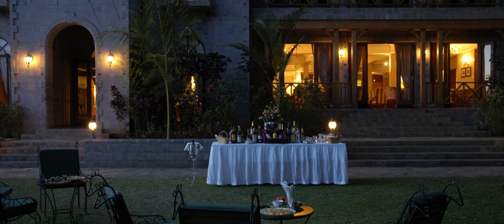 Outdoor dining at Serena Mountain Village, Arusha, Tanzania - Image 1