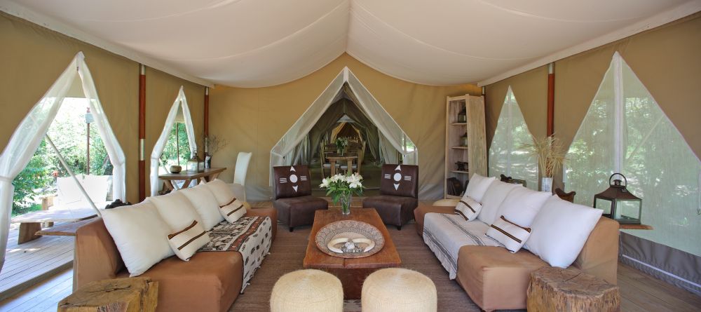 The lounge of the main tent at Naibor Camp, Masai Mara National Reserve, Kenya - Image 19