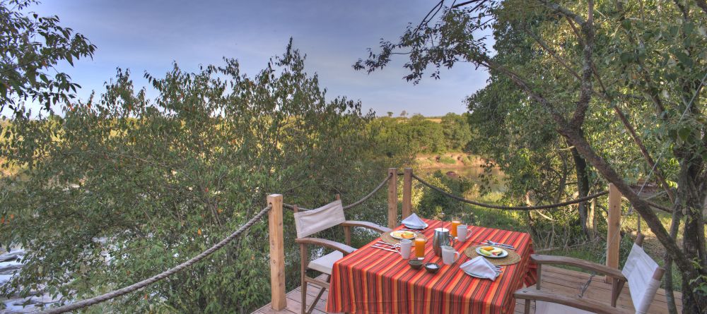 Breakfast on the patio overlooking the river at Naibor Camp, Masai Mara National Reserve, Kenya - Image 2