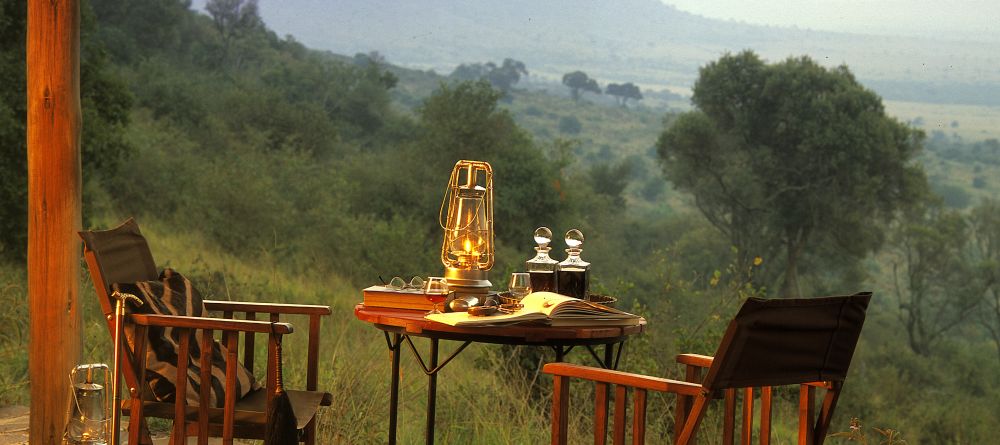 Outdoor seating at Kleins Camp, Serengeti National Park, Tanzania Â© AndBeyond - Image 1