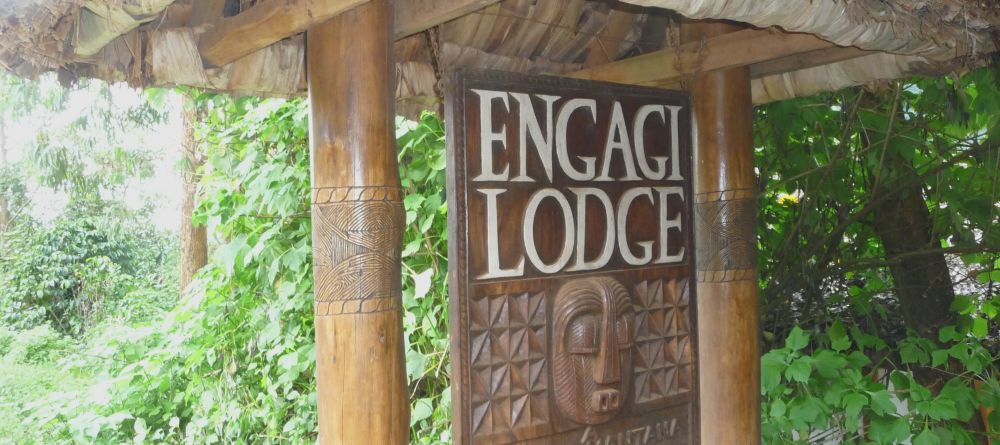 Entryway sign at Engagi Lodge, Bwindi Impenetrable Forest, Uganda (Mango Staff photo) - Image 14