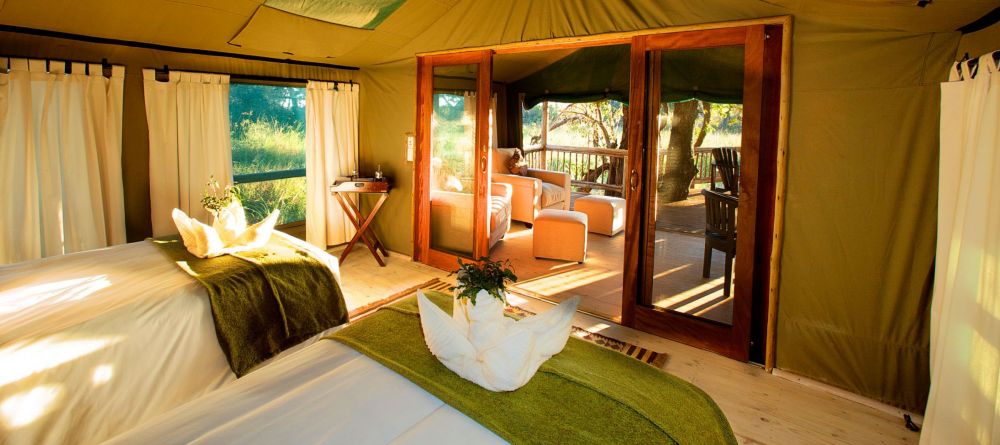 Tent interior at Gunns Camp, Okavango Delta, Botswana - Image 1
