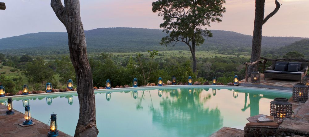 The pool with a stunning view at Beho Beho, Selous National Park, Tanzania - Image 17