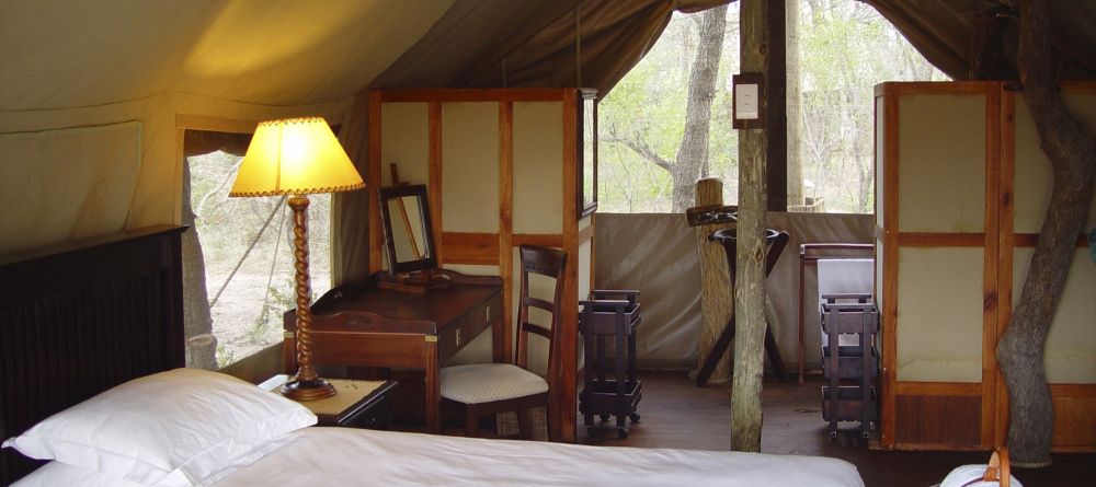 Rhino Walking Safaris- Beds in Tent Room - Image 1