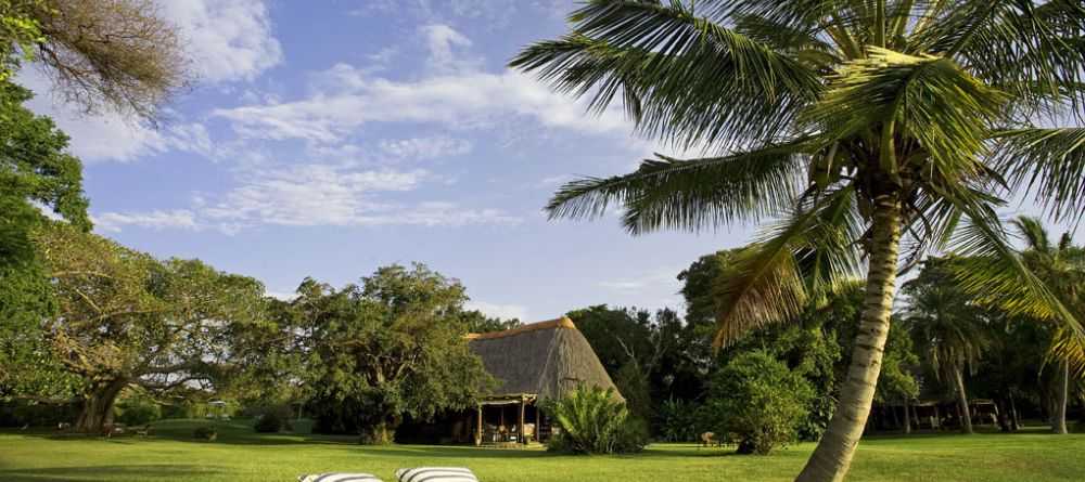 The lawns with outdoor seating at Rusinga Island Lodge, Lake Victoria, Kenya - Image 7
