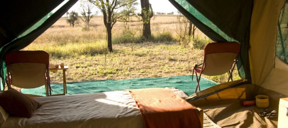 The tents are simple but comfortable at Serengeti Wilderness Camp, Serengeti NCCA, Tanzania - Image 3