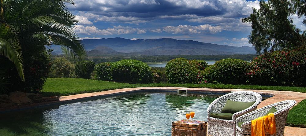 Swimming pool at Kiangazi House, Lake Naivasha, Kenya by night - Image 6