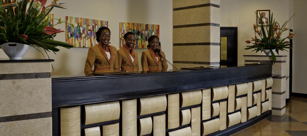 The friendly staff greet guests at the reception at The Boma Nairobi, Nairobi, Kenya - Image 6