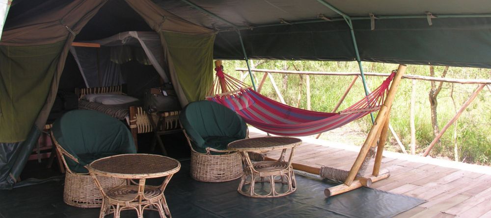 Tent lounging area at Mantana Lake Mburo Camp, Lake Mburo National Park, Uganda - Image 2
