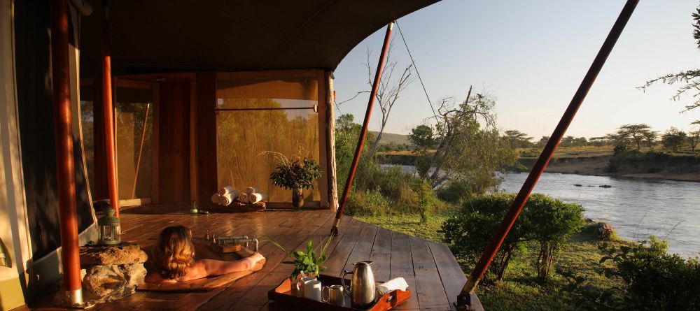 Hot tub with a view of the river at Ngare Serian Camp, Masai Mara National Reserve, Kenya - Image 18