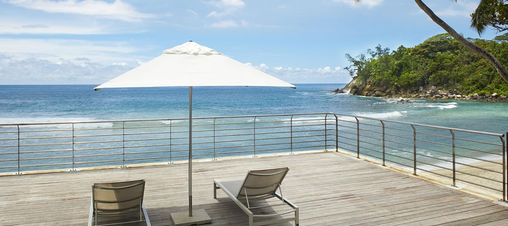 Veranda overlooking the ocean at Le Meridien Barbarons, Mahe, Seychelles - Image 7