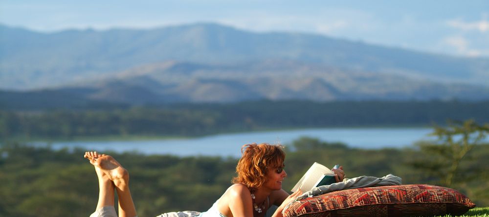 View from gardens at Kiangazi House, Lake Naivasha, Kenya by night - Image 4