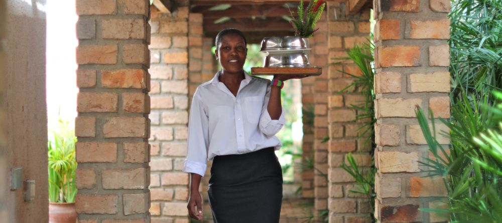 Waiter at Boma Lodge, Entebbe, Uganda - Image 5