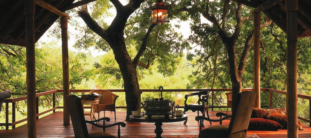 The main open-air lounge at Royal Malewane, Kruger National Park, South Africa - Image 16