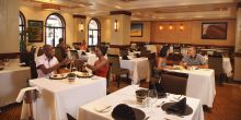 The dining room at Kalahari Sands Hotel, Windhoek, Namibia