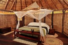 Bedroom at Nsolo Bush Camp, South Luangwa National Park, Zambia