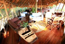 Lounge at Kungwe Beach Lodge, Mahale Mountains National Park, Tanzania