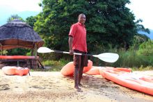 Kayaks to explore in at Kungwe Beach Lodge, Mahale Mountains National Park, Tanzania
