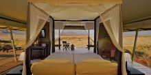 View from your bed at Wolwedans Dune Camp, NamibRand Nature Reserve, Namibia
