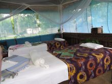 A peaceful area to refresh and relax at Pole Pole Bungalow Resort, Mafia Island, Tanzania (Mango staff photo)