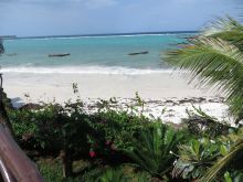 Lush tropical plants, white sand and turquoise waters make for an idyllic setting at Zi Villa Zanzibar, Matemwe, Zanzibar, Tanzania (Mango staff photo)