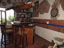 The bar is adorned by unique art pieces at Zi Villa Zanzibar, Matemwe, Zanzibar, Tanzania (Mango staff photo)