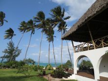 The idyllic beachfront setting complete with turquoise waters and swaying palm trees at Villa Turquoise, Zanzibar, Tanzania (Mango staff photo)