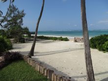 Guests have access to miles of pristine, white sand beaches stretching for miles on both sides of Villa Turquoise, Zanzibar, Tanzania (Mango staff photo)