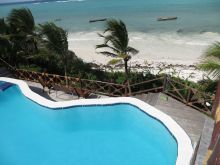 It's hard to choose between the infinity pool and beautiful white sand beaches at Zi Villa Zanzibar, Matemwe, Zanzibar, Tanzania (Mango staff photo)