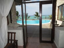 The room views flow seamlessly over the pool and across the turquoise ocean at Zi Villa Zanzibar, Matemwe, Zanzibar, Tanzania (Mango staff photo)